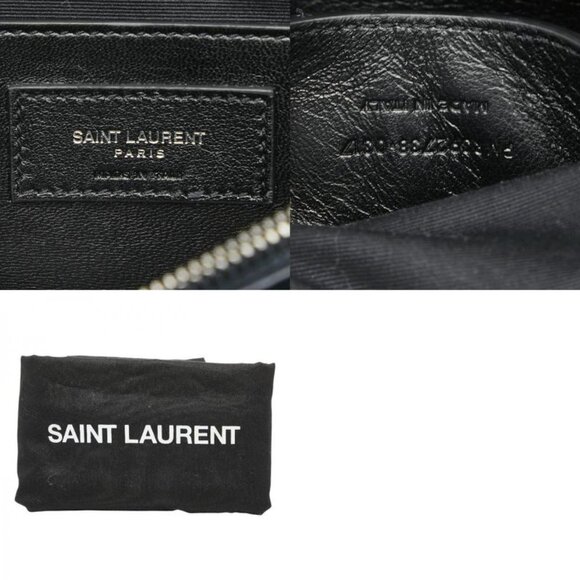 Saint Laurent Classic Monogram Chain Shoulder Bag 2-Way Black - Picture 10 of 10